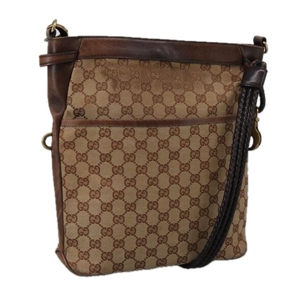 GUCCI GG Canvas Shoulder Bag Beige 109097 Auth 103594 - Picture 1 of 16